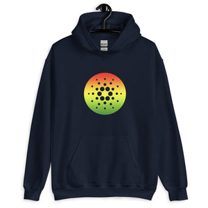 Navy Blue Cardano Rasta Starburst On Front Of Hoodie