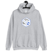 Load image into Gallery viewer, Sport Grey Hoodie with Chainlink Box Logo in White and Blue on the front