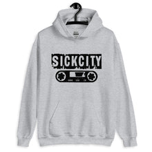 Load image into Gallery viewer, Sport Grey Hoodie With Black SickCity Logo On The Front