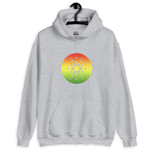 Sport Grey Cardano Rasta Starburst On Front Of Hoodie