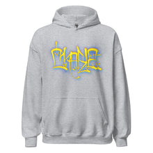 Load image into Gallery viewer, Ash Hoodie with Charlz tag in yellow and blue