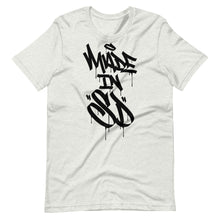 Load image into Gallery viewer, Ash Short Sleeve T-Shirt With Black Made In SD Design in Graffiti