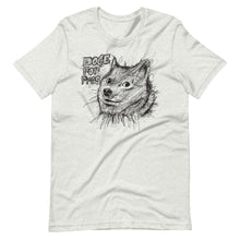 Load image into Gallery viewer, Ash Short Sleeve T-Shirt With Dogecoin Dog in Scribble Art