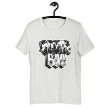 Load image into Gallery viewer, Ash Short Sleeve T-Shirt With South Bay Design in Old Skool Graffiti Lettering