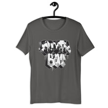 Load image into Gallery viewer, Grey Short Sleeve T-Shirt With South Bay Design in Old Skool Graffiti Lettering