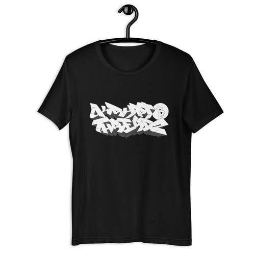 Black Short Sleeve T-Shirt With Krypto Threadz Design in Graffiti