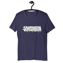 Load image into Gallery viewer, Heather Midnight Navy Short Sleeve T-Shirt With Southern Design in Old School Graffiti