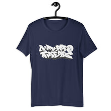 Load image into Gallery viewer, Navy Blue Short Sleeve T-Shirt With Krypto Threadz Design in Graffiti