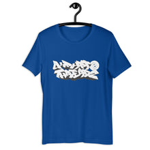 Load image into Gallery viewer, Royal Blue Short Sleeve T-Shirt With Krypto Threadz Design in Graffiti