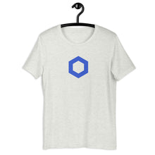 Load image into Gallery viewer, Ash Short Sleeve Chainlink T-Shirt With Blue Chainlink Logo on Front