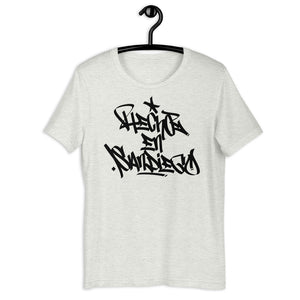 Ash Short Sleeve T-Shirt With Hecho EN San Diego Written On The Front In Graffiti