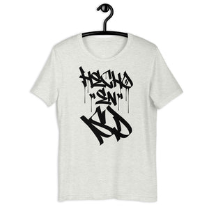 Ash Unisex T-Shirt With Hecho En SD  Written In Graffiti  Handstyles