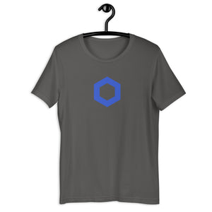 Asphalt Short Sleeve Chainlink T-Shirt With Blue Chainlink Logo on Front