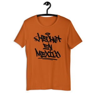 Autumn Short Sleeve T-Shirt with Hecho En Mexico written in graffiti handstyle