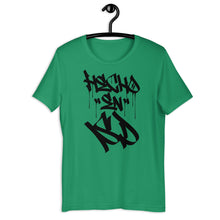 Load image into Gallery viewer, Green Unisex T-Shirt With Hecho En SD  Written In Graffiti  Handstyles