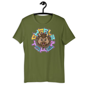 Olive Short Sleeve T-Shirt with Charlz Token design by Graffiti Consortium